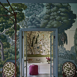 Обои ручная роспись Malmaison Special Colourway on Auguste scenic paper варинант исполнения - 2 | Loft Concept в Костроме