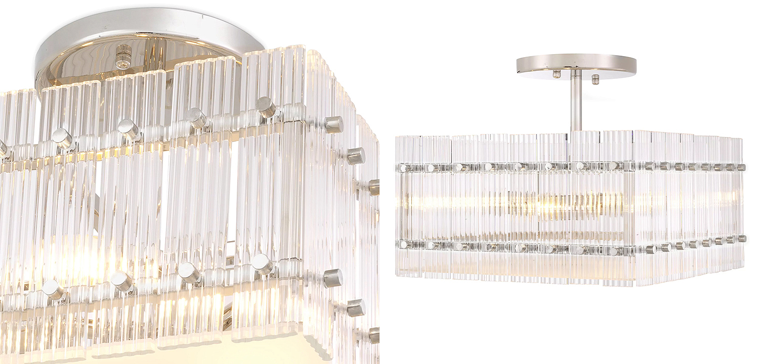 Потолочный светильник Eichholtz Ceiling Lamp Ruby Square Nickel Потолочный светильник Eichholtz Ceiling Lamp Ruby Square Nickel - Loft-Concept в Костроме
