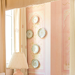 Обои ручная роспись Jharokha Arches Original colourway on pink painted Xuan paper варинант исполнения - 5 | Loft Concept в Костроме