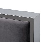 Кровать двуспальная серая с высоким мягким изголовьем Heart of the Bedroom варинант исполнения - 2 | Loft Concept в Костроме