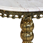 Стол круглый с мраморной столешницей Coffee De Bronze варинант исполнения - 1 | Loft Concept в Костроме