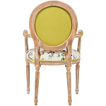 Полукресло из массива бука бежевое с изображением птиц и цветов Beige Green Chinoiserie Garden Chair варинант исполнения - 2 | Loft Concept в Костроме