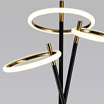 Торшер с 3-мя круглыми светодиодными лампами на черной триноге Underlining варинант исполнения - 3 | Loft Concept в Костроме