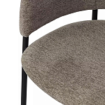 Стул полукруглый с каркасом из металла и мягким сиденьем и спинкой Soft Chenille варинант исполнения - 2 | Loft Concept в Костроме