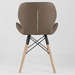 Стул с коричневым сиденьем из экокожи JEROEN варинант исполнения - 4 | Loft Concept в Костроме