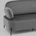 Диван в велюровой обивке серого цвета COLOR BLOCK варинант исполнения - 5 | Loft Concept в Костроме