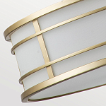 Подвесной светильник цвета латунь с белым матовым плафоном с геометрическим рисунком Feiss варинант исполнения - 6 | Loft Concept в Костроме