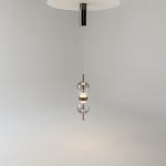 Подвесной светильник с плафоном из стекла с зеркальным градиентом Double Moon варинант исполнения - 4 | Loft Concept в Костроме