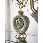 Ваза зеленая с бронзовыми ветвями и фарфоровыми рыбками Eden Garden варинант исполнения - 3 | Loft Concept в Костроме