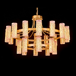 Люстра двухъярусная круглая с текстурными цилиндрическими плафонами Glimpse варинант исполнения - 3 | Loft Concept в Костроме