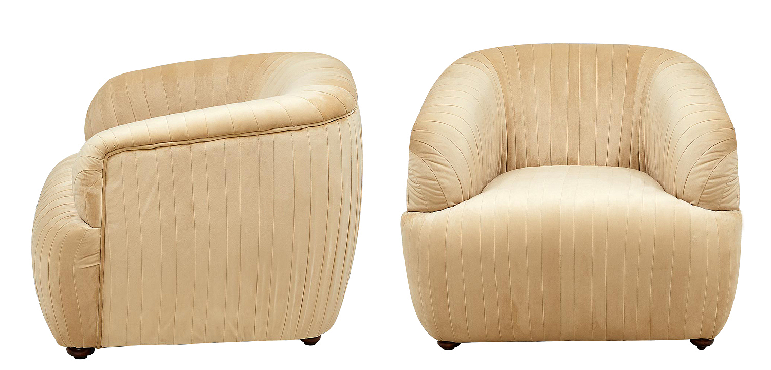 Кресло песочного цвета велюр Lorelai Sand Armchair Кресло песочного цвета велюр Lorelai Sand Armchair - Loft-Concept в Костроме