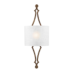 Бра с цилиндрическим тканевым абажуром белого цвета Feiss варинант исполнения - 1 | Loft Concept в Костроме