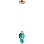 Подвесной светильник Soar Hanging Lamp Brass Emerald Изумрудный варинант исполнения - 2 | Loft Concept в Костроме