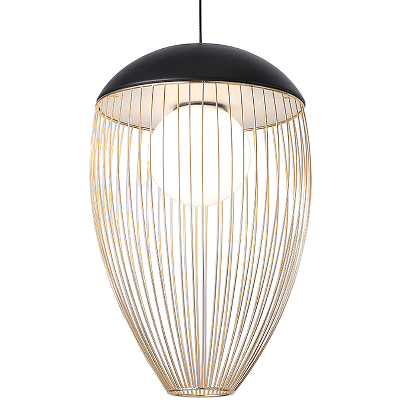 Подвесной светильник Cage Hanging Lamp 28 Белый Черный матовый Золотой Подвесной светильник Cage Hanging Lamp 28 Белый Черный матовый Золотой в Костроме | Loft Concept