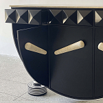 Дизайнерский комод полукруглый черный с 3-мя фактурным ящиками Occasion варинант исполнения - 3 | Loft Concept в Костроме