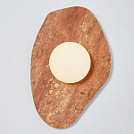 Бра с каменным основанием и плафоном из стекла Brown Shaw Marble Lighting варинант исполнения - 1 | Loft Concept в Костроме