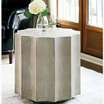 Приставной стол бежевый Stingray Skin Table кожа варинант исполнения - 2 | Loft Concept в Костроме