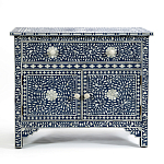 Комод инкрустация костью ORIENTAL Indian синий орнамент варинант исполнения - 1 | Loft Concept в Костроме