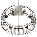 Люстра круглая из тонких прутьев Thin Bronze Rods варинант исполнения - 2 | Loft Concept в Костроме