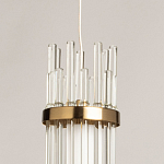 Подвесной светильник с цилиндром из прозрачных стеклянных трубок Nembus варинант исполнения - 9 | Loft Concept в Костроме