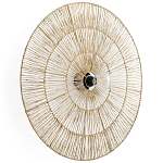 Круглый настенный светильник с декором из пеньковой веревки Alano Wall Lamp варинант исполнения - 1 | Loft Concept в Костроме