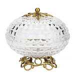 Конфетница из прозрачного рельефного стекла Eden Garden варинант исполнения - 1 | Loft Concept в Костроме