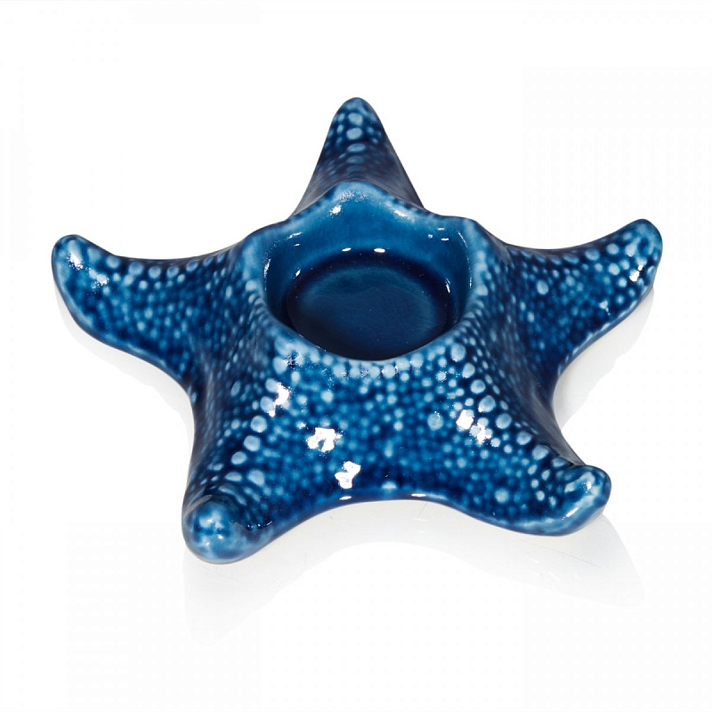 Подсвечник Blue Seaward Синий Подсвечник Blue Seaward Синий в Костроме | Loft Concept