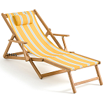 Шезлонг из акации и ткани Venezuela варинант исполнения - 3 | Loft Concept в Костроме