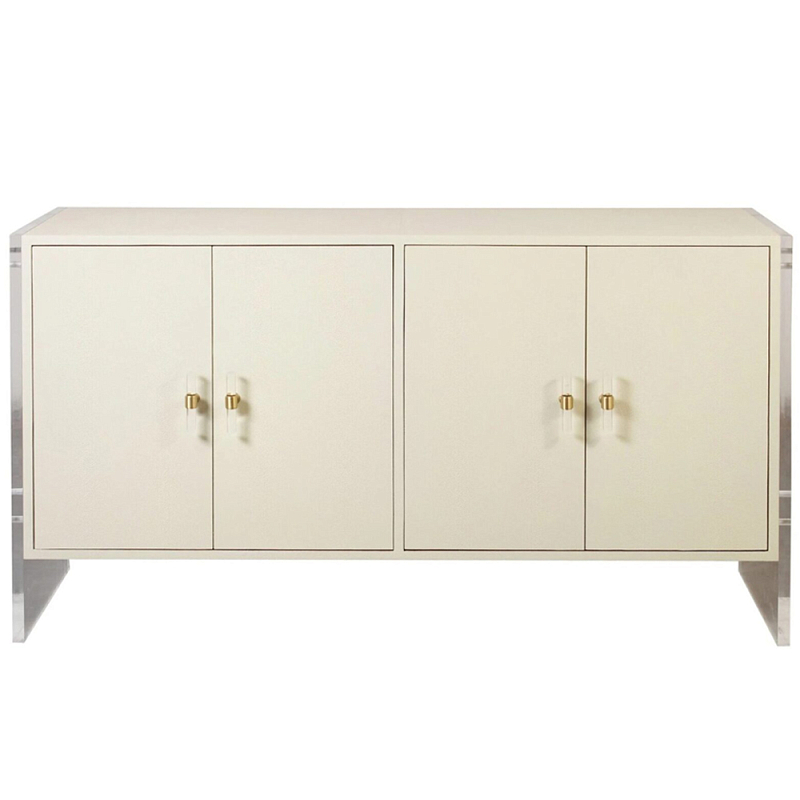Комод бежевый на прозрачных боковых ножках Stingray Beige Dresser Бежевый Прозрачный Комод бежевый на прозрачных боковых ножках Stingray Beige Dresser Бежевый Прозрачный в Костроме | Loft Concept