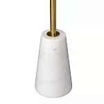 Кофейный столик с круглой столешницей на белом мраморном основании Original Foundation варинант исполнения - 5 | Loft Concept в Костроме