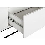 ТВ-тумба белая с  2-мя дверцами и ящиком Strict Lines варинант исполнения - 4 | Loft Concept в Костроме