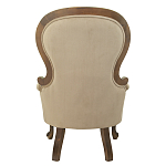 Кресло с мягкой обивкой из светло-коричневого велюра на 4-х деревянных ножках Evelyn Classical Armchair варинант исполнения - 2 | Loft Concept в Костроме