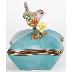 Фарфоровая шкатулка с птицей Eden Garden Blue варинант исполнения - 3 | Loft Concept в Костроме