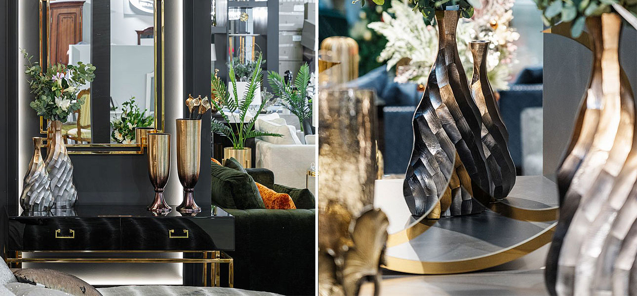 Ваза Top black and gold Ваза Top black and gold - Loft-Concept в Костроме