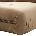 Дизайнерский угловой диван с велюровой светло-коричневой обивкой Fosse Sofa варинант исполнения - 8 | Loft Concept в Костроме