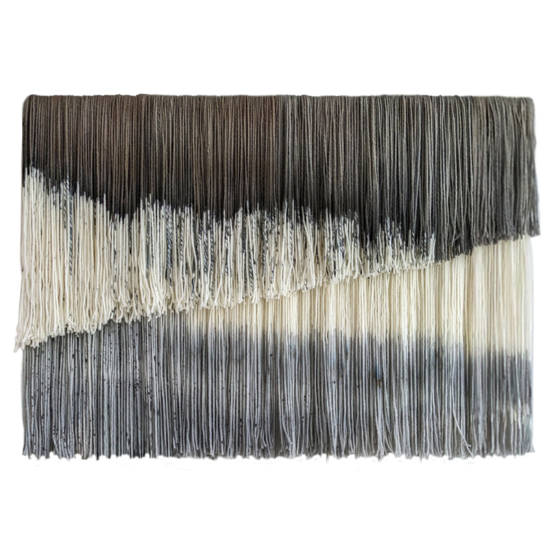 Декор на стену Ваби-Саби Макраме New Beginning Wall decor  Серый Молочный в Костроме | Loft Concept 