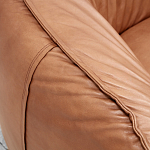 Трехместный диван с кожаной обивкой коричневый Coste Leather Sofa варинант исполнения - 6 | Loft Concept в Костроме