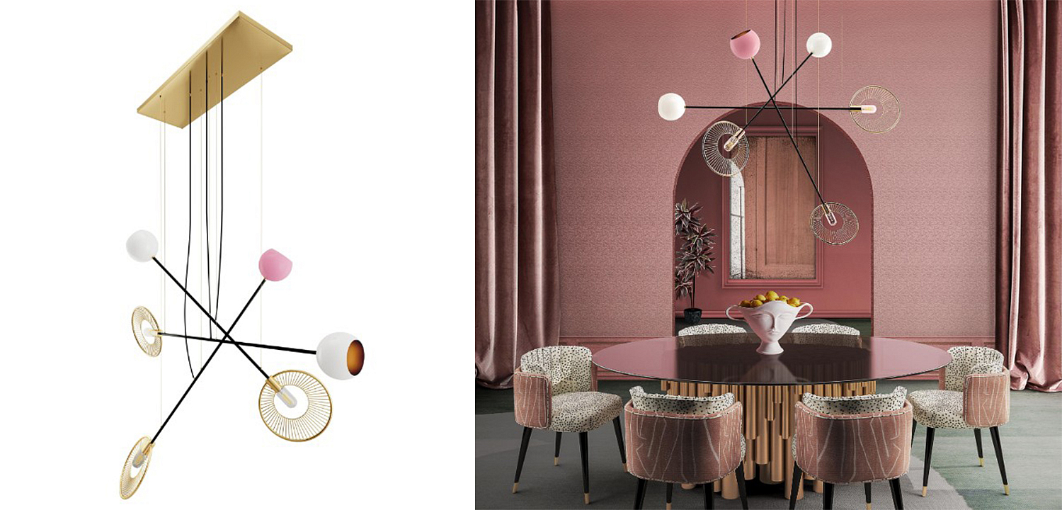 Дизайнерская Люстра Melrose Suspension Lamp Brass Aluminum Lacquered Дизайнерская Люстра Melrose Suspension Lamp Brass Aluminum Lacquered - Loft-Concept в Костроме