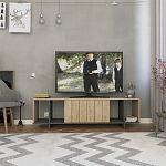 ТВ-тумба с откидной дверцей и 4-мя полками ZITANO TV STAND OAK варинант исполнения - 1 | Loft Concept в Костроме