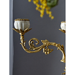 Подсвечник белый Попугай из фарфора с бронзовыми элементами Eden Garden варинант исполнения - 7 | Loft Concept в Костроме