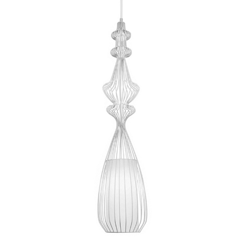 Подвесной светильник Wire Dream Pendant 1 Белый Белый Подвесной светильник Wire Dream Pendant 1 Белый Белый в Костроме | Loft Concept