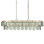 Люстра овальной формы с каскадом из декоративных элементов Harmony of Light варинант исполнения - 3 | Loft Concept в Костроме