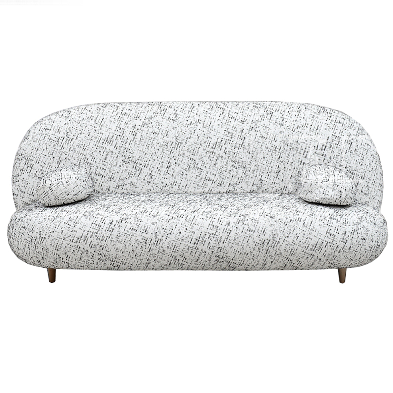 Диван с мягкой обивкой из ткани Michael Sofa Белый Черный Диван с мягкой обивкой из ткани Michael Sofa Белый Черный в Костроме | Loft Concept