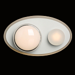 Бра овальной формы белого цвета с 2-мя лампами Lunar Pebbles варинант исполнения - 2 | Loft Concept в Костроме