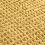 Плед из шерсти цвета охры с бахарамой Waffle Comfort варинант исполнения - 2 | Loft Concept в Костроме