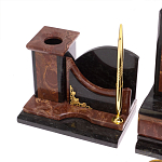 Настольный письменный набор из лемезита и змеевика с декором в виде Орла в подарочной упаковке Successful Leader варинант исполнения - 5 | Loft Concept в Костроме