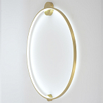 Бра светодиодное круглой формы с рамкой цвета латунь Ring Horizontal варинант исполнения - 2 | Loft Concept в Костроме