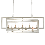 Люстра серебряная из пересекающихся прямоугольных элементов Intersecting Rectangles варинант исполнения - 2 | Loft Concept в Костроме