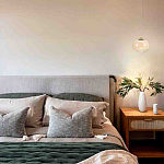 Подвесной светильник с янтарным рифленым стеклянным плафоном Ferm Living варинант исполнения - 7 | Loft Concept в Костроме