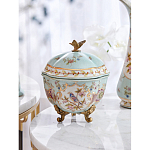 Шкатулка голубого цвета с цветочными орнаментами Blue Garden варинант исполнения - 7 | Loft Concept в Костроме